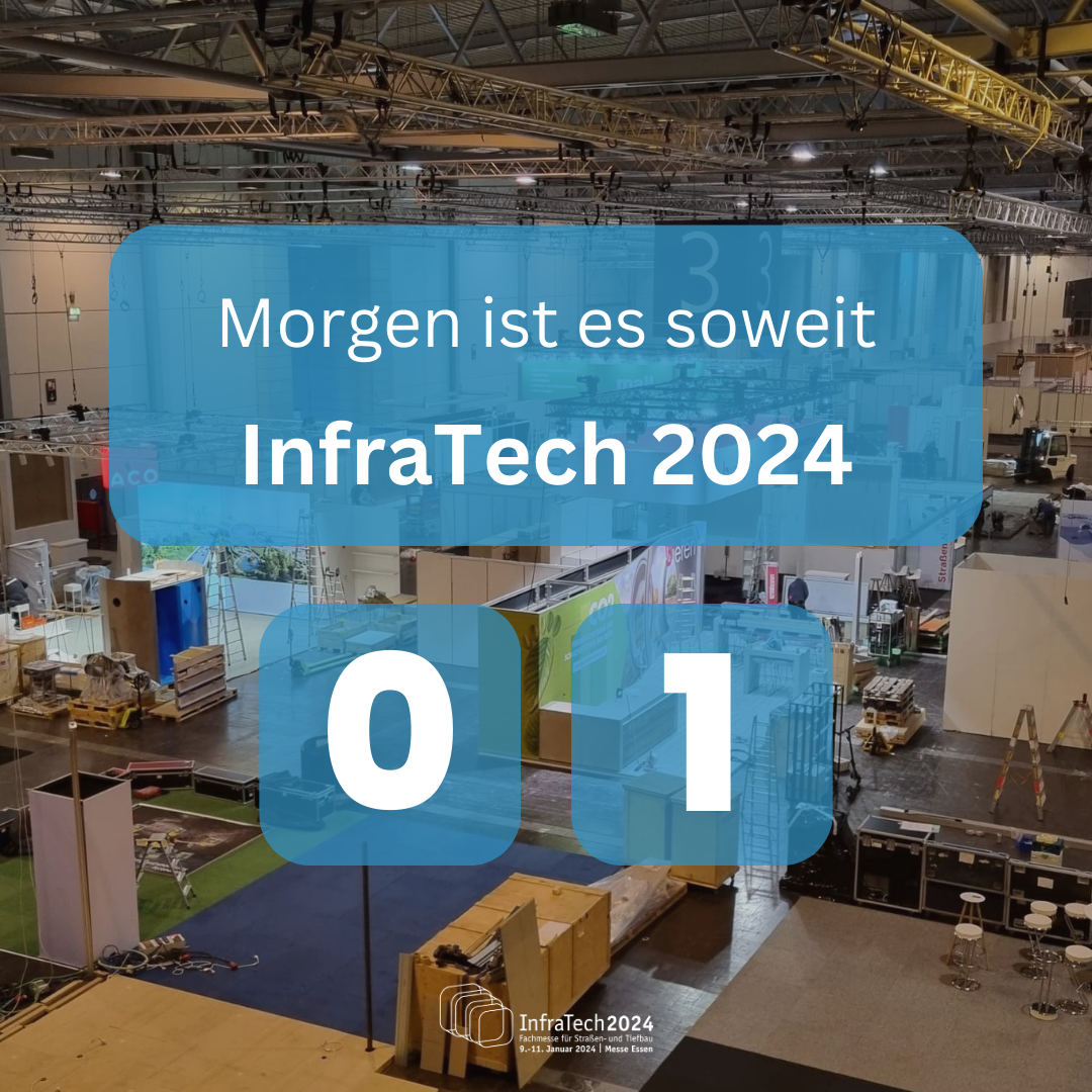 Morgen ist es soweit: Dann öffnet die Messe Essen ihre Tore für die InfraTech 2024! Morgen ist es soweit: Dann öffnet die Messe Essen ihre Tore für die InfraTech 2024!